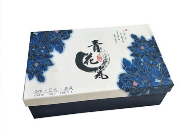 चीन मुद्रित रंगीन ढक्कन और बेस बक्से चीनी शैली चाय सेट उपहार पैकेजिंग फैक्टरी