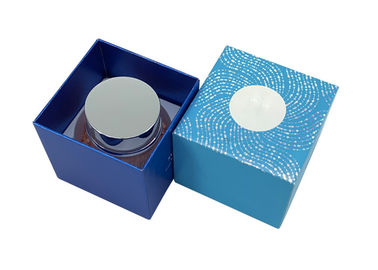 ब्लू ढक्कन और बेस बॉक्स 50 मिलीलीटर त्वचा की देखभाल क्रीम जार पैकेजिंग कंटेनर यूवी कोटिंग सतह