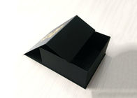 कस्टम गोल्ड मुद्रांकन लोगो वर्तमान उपहार बॉक्स, क्रिसमस ब्लैक फोल्डिंग कार्टन बॉक्स आपूर्तिकर्ता