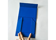 कपड़े परिधान पैकेजिंग के लिए शुद्ध डार्क ब्लू कलर फोल्डिंग गिफ्ट बॉक्स आपूर्तिकर्ता