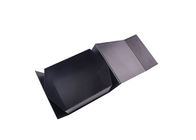 यूवी लोगो मुद्रित पेपरबोर्ड फोल्डिंग उपहार बॉक्स, ढक्कन के साथ काले उपहार बॉक्स आपूर्तिकर्ता