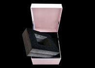 गुलाबी रंगीन पुस्तक आकार का आभूषण बॉक्स फोम ट्रे ढक्कन और बेस क्राफ्ट डालें आपूर्तिकर्ता