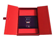 कैप टॉप रेड बुक आकार का बॉक्स, 2 सेमी चौड़ाई साटन टेप के साथ चुंबकीय फ्लैप बॉक्स आपूर्तिकर्ता