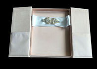 वेडिंग एहसान ड्रेस बुक आकार का बॉक्स, चुंबकीय फ्लिप टॉप बॉक्स रिबन क्लोजर आपूर्तिकर्ता