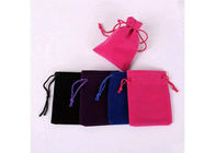 टिकाऊ शैली छोटे मखमली Drawstring बैग कपास फ्लैप नरम गुलाबी रंगीन आपूर्तिकर्ता
