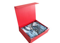 कपड़े पैकेजिंग के लिए थोक कस्टम लाल चुंबकीय तह उपहार उपहार बॉक्स आपूर्तिकर्ता