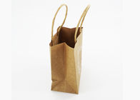 ब्राउन क्राफ्ट पेपर शॉपिंग बैग आभूषण पैकेजिंग के लिए मैट फाड़ना सतह मुद्रित आपूर्तिकर्ता