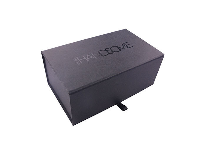 टी - शर्ट पैकेजिंग के लिए मैट ब्लैक कार्डबोर्ड मध्यम Foldable उपहार बॉक्स क्राफ्ट आपूर्तिकर्ता