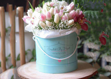पेपरबोर्ड गोल फूल बॉक्स गुलाब फूल गुलदस्ता गर्म मुद्रांकन फैंसी इको - दोस्ताना