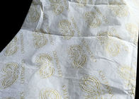 गोल्डन लोगो परिधान मुद्रित उपहार ऊतक पेपर चिकना सफेद रंग अनुकूलित आपूर्तिकर्ता